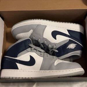 Jordan Air Gray and White Sneakers